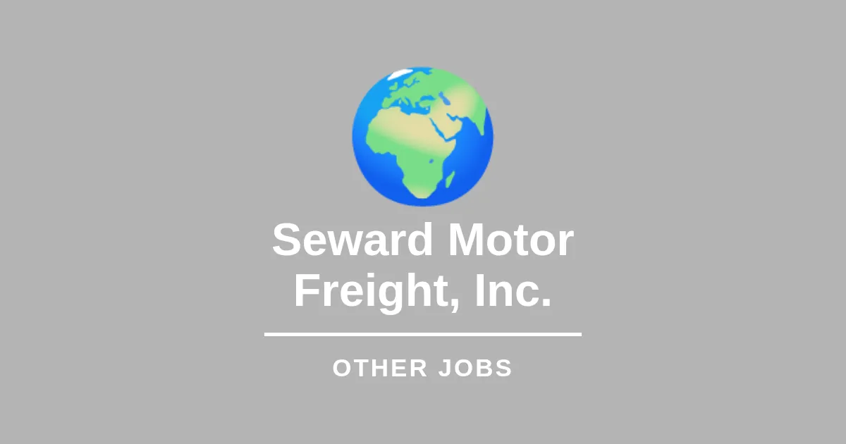 CDL-A Company Driver - 2yrs EXP Required - OTR - Dry Van - $1.5k - $1.85k per week - Seward Motor Freight, Inc.